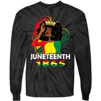 Juneteenth Women African American Black Women Queen Tie-Dye Long Sleeve Shirt