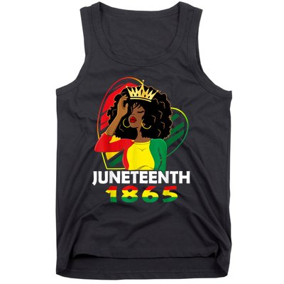 Juneteenth Women African American Black Women Queen Tank Top