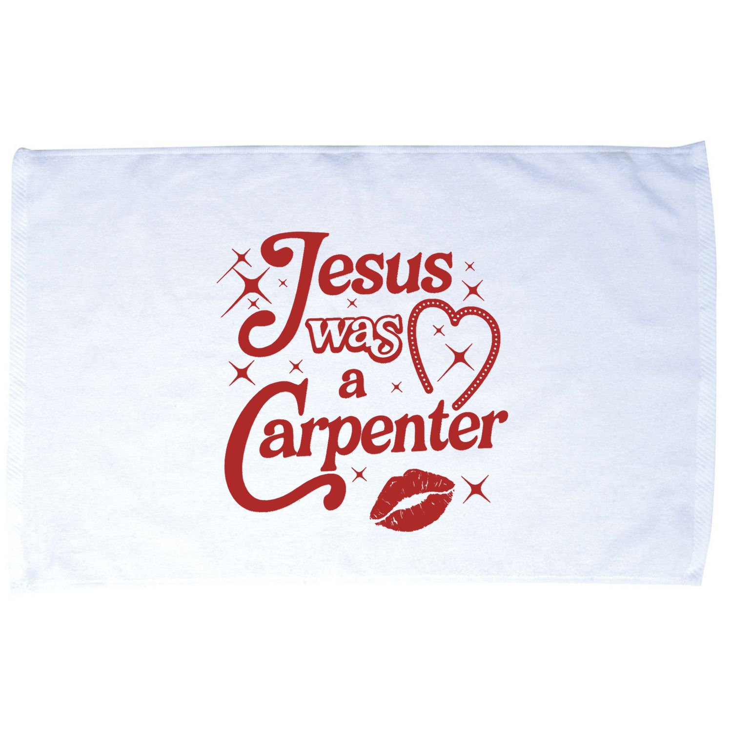 Jesus Was A Carpenter Christian Jesus Sayings Microfiber Hand Towel