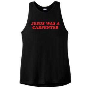 Jesus Was A Carpenter Ladies PosiCharge Tri-Blend Wicking Tank