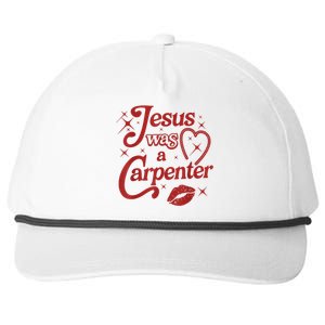 Jesus Was A Carpenter Christian Jesus Sayings Snapback Five-Panel Rope Hat