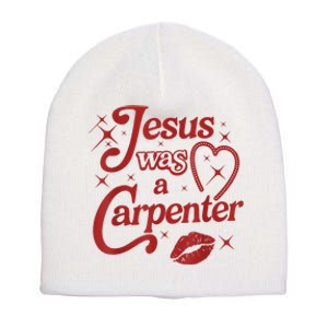 Jesus Was A Carpenter Christian Jesus Sayings Short Acrylic Beanie