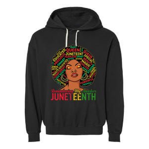 Juneteenth Wo African American Black Wo 1865 Garment-Dyed Fleece Hoodie