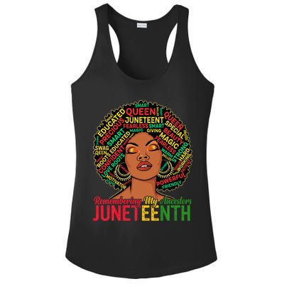 Juneteenth Wo African American Black Wo 1865 Ladies PosiCharge Competitor Racerback Tank