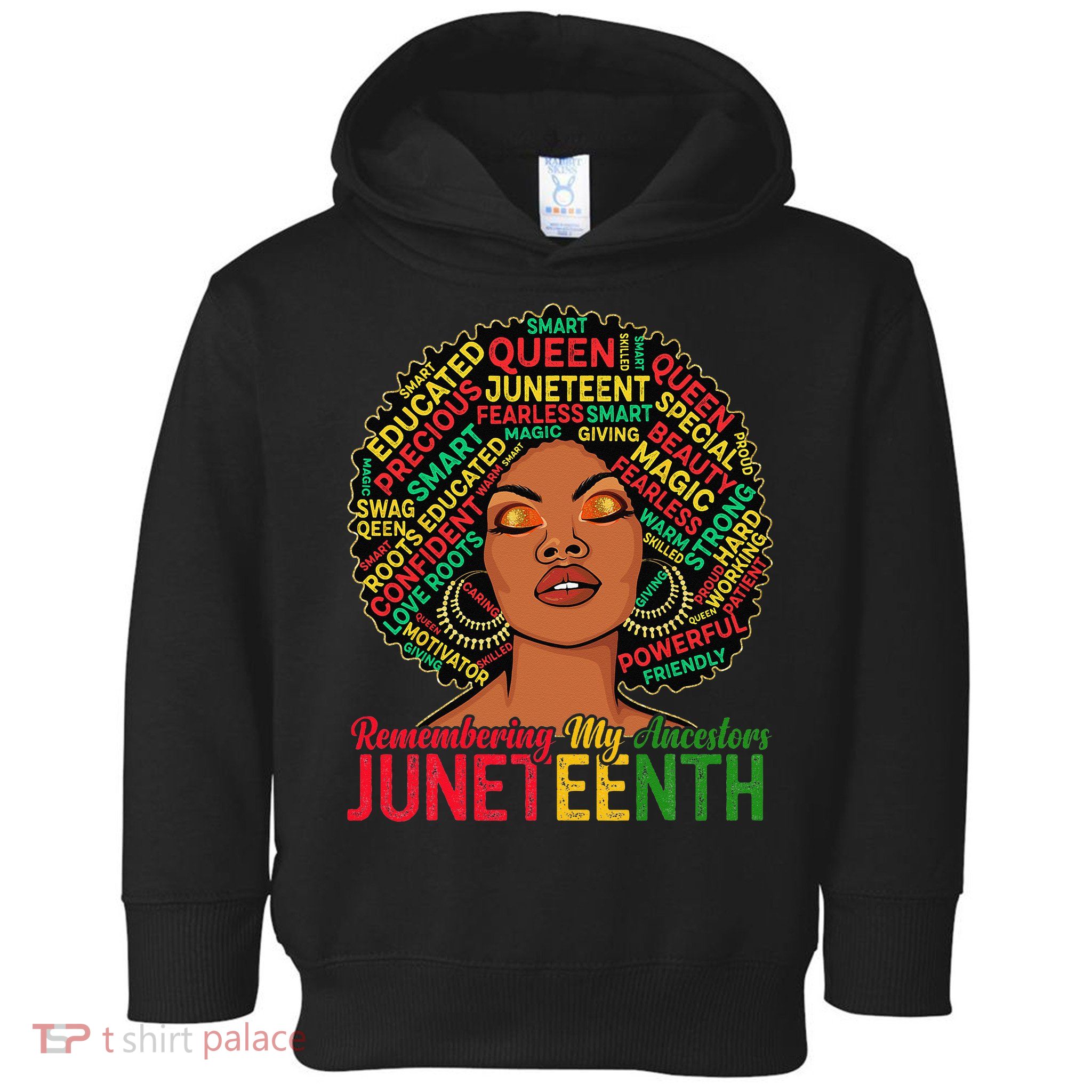 Juneteenth Wo African American Black Wo 1865 Toddler Hoodie