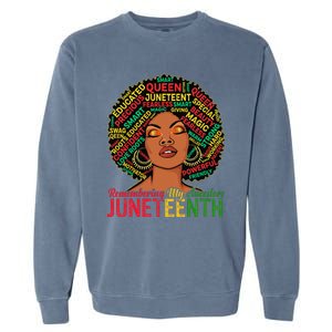 Juneteenth Wo African American Black Wo 1865 Garment-Dyed Sweatshirt