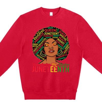 Juneteenth Wo African American Black Wo 1865 Premium Crewneck Sweatshirt