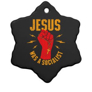 Jesus Was A Socialist Christian Faith Jesus Christ Ceramic Star Ornament