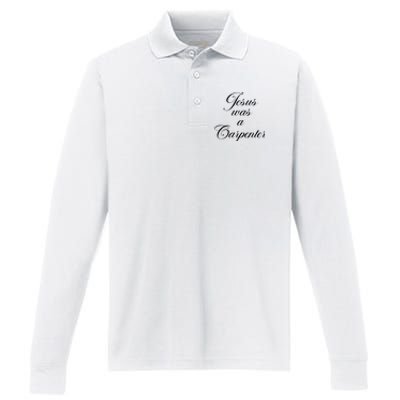 Jesus Was A Carpenter Funny Design In Music Festival Performance Long Sleeve Polo