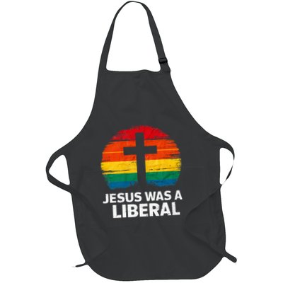 Jesus Was A Liberal Retro Vintage Sunset Progressive Apron