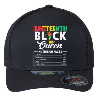 Juneteenth Women Black Queen Nutritional Facts Freedom Day Flexfit Unipanel Trucker Cap