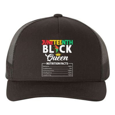 Juneteenth Women Black Queen Nutritional Facts Freedom Day Yupoong Adult 5-Panel Trucker Hat