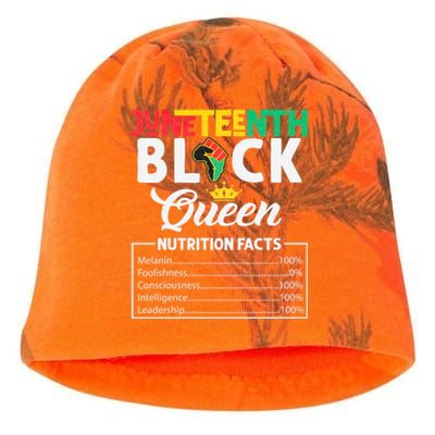 Juneteenth Women Black Queen Nutritional Facts Freedom Day Kati - Camo Knit Beanie