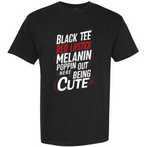 Juneteenth Woman Black Red Lipstick Melanin Garment-Dyed Heavyweight T-Shirt