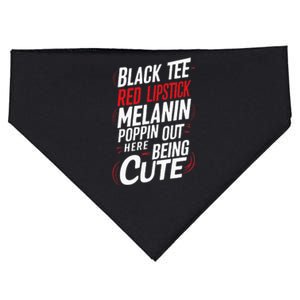 Juneteenth Woman Black Red Lipstick Melanin USA-Made Doggie Bandana