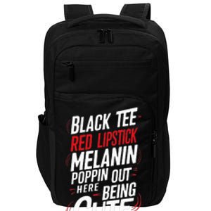 Juneteenth Woman Black Red Lipstick Melanin Impact Tech Backpack