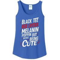 Juneteenth Woman Black Red Lipstick Melanin Ladies Essential Tank