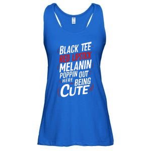 Juneteenth Woman Black Red Lipstick Melanin Ladies Essential Flowy Tank