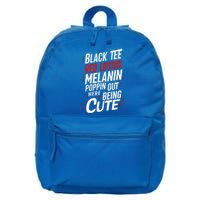 Juneteenth Woman Black Red Lipstick Melanin 16 in Basic Backpack