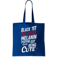 Juneteenth Woman Black Red Lipstick Melanin Tote Bag