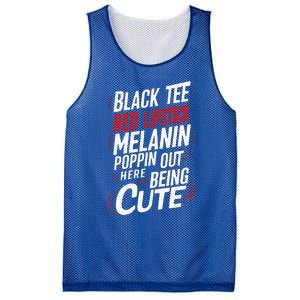 Juneteenth Woman Black Red Lipstick Melanin Mesh Reversible Basketball Jersey Tank