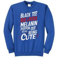 Juneteenth Woman Black Red Lipstick Melanin Tall Sweatshirt