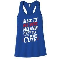 Juneteenth Woman Black Red Lipstick Melanin Women's Racerback Tank