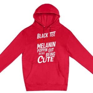 Juneteenth Woman Black Red Lipstick Melanin Premium Pullover Hoodie