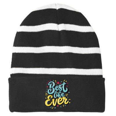 JehovahS Witness Best Life Ever Jw Org Gift Striped Beanie with Solid Band