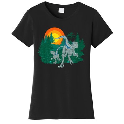 J.Urassic World Blue Raptor Sunset Women's T-Shirt