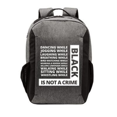 Jogging While Black Whistling While Black Is Not A Crime Gift Vector Backpack