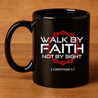 Jesus Walk By Faith Christian 11oz C Handle Ceramic Mug