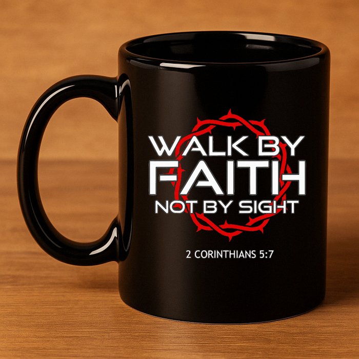 Jesus Walk By Faith Christian 11oz C Handle Ceramic Mug