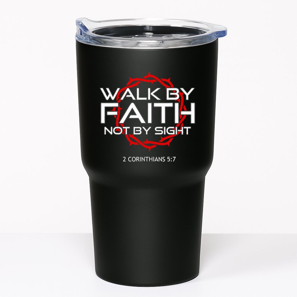 Jesus Walk By Faith Christian Tumbler