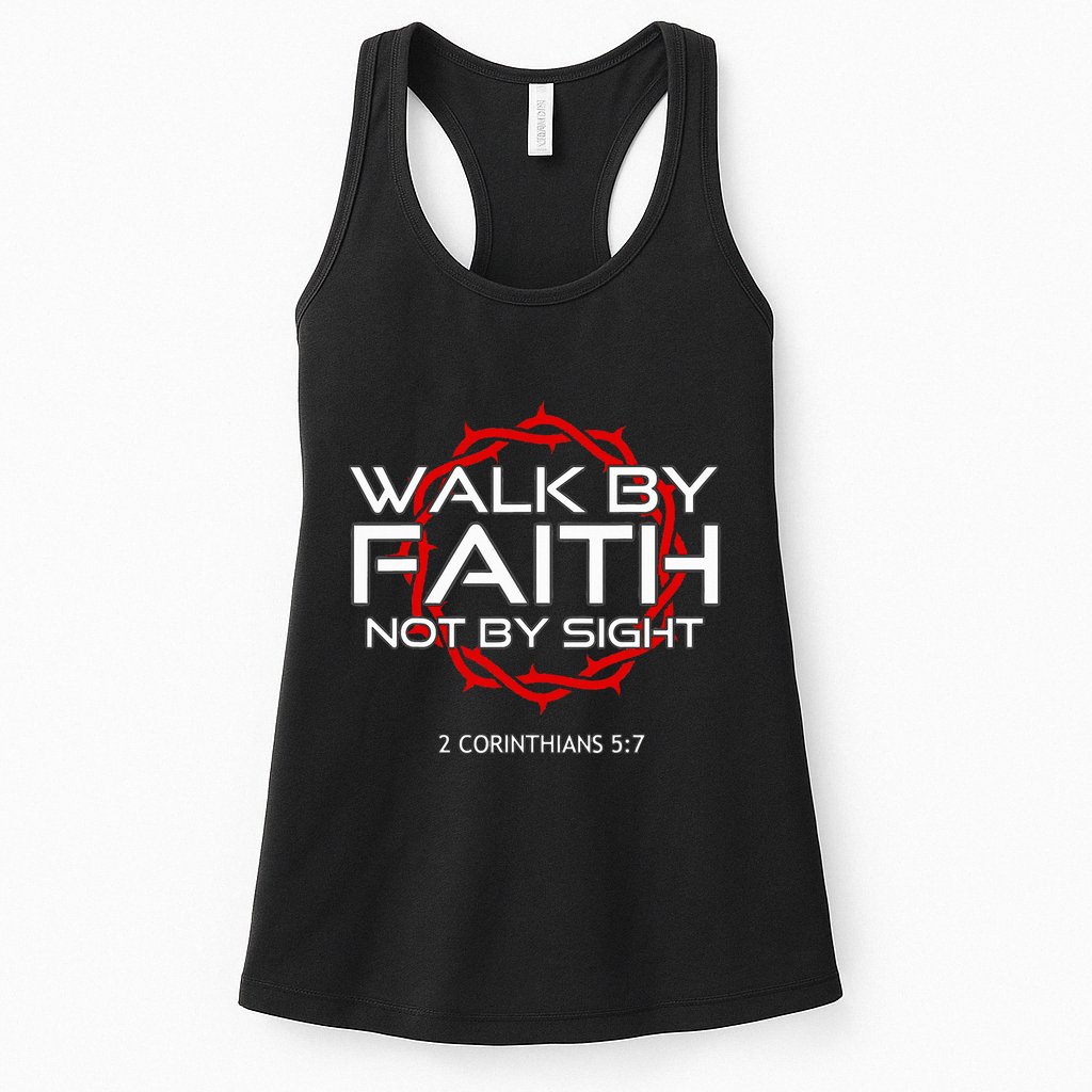 Jesus Walk By Faith Christian Womens Tank Top