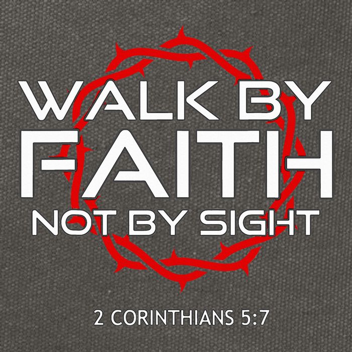 Jesus Walk By Faith Christian Cotton Canvas Backpack