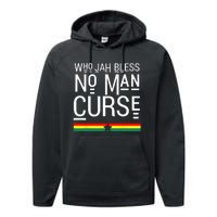 Jah Who Bless No Curse Man Rasta Flag Reggae Roots Jamaica Performance Fleece Hoodie