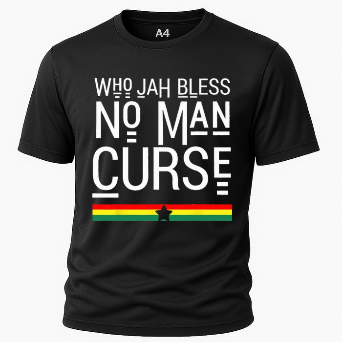 Jah Who Bless No Curse Man Rasta Flag Reggae Roots Jamaica Cooling Performance Crew T-Shirt