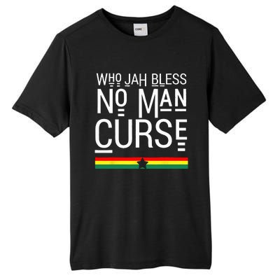 Jah Who Bless No Curse Man Rasta Flag Reggae Roots Jamaica Tall Fusion ChromaSoft Performance T-Shirt