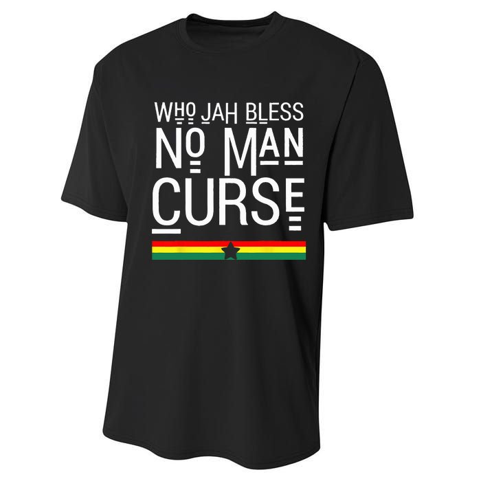 Jah Who Bless No Curse Man Rasta Flag Reggae Roots Jamaica Performance Sprint T-Shirt