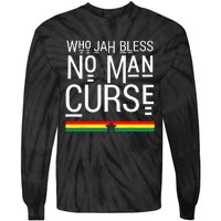 Jah Who Bless No Curse Man Rasta Flag Reggae Roots Jamaica Tie-Dye Long Sleeve Shirt