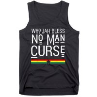 Jah Who Bless No Curse Man Rasta Flag Reggae Roots Jamaica Tank Top