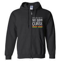 Jah Who Bless No Curse Man Rasta Flag Reggae Roots Jamaica Full Zip Hoodie