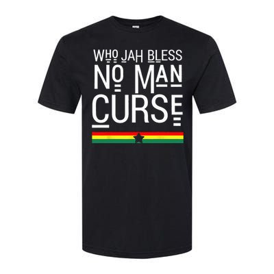 Jah Who Bless No Curse Man Rasta Flag Reggae Roots Jamaica Softstyle CVC T-Shirt