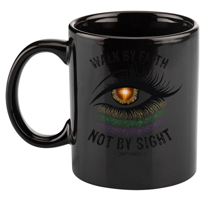 Jesus Walk By Faith Not By Sight Angel Eye 11oz C Handle Ceramic Mug