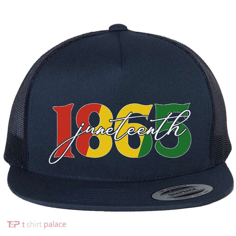 Juneteenth Women Black History African American Flat Bill Trucker Hat