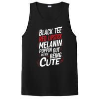 Juneteenth Woman Black Red Lipstick Melanin Poppin PosiCharge Competitor Tank