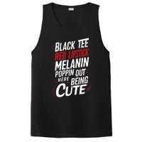 Juneteenth Woman Black Red Lipstick Melanin Poppin PosiCharge Competitor Tank