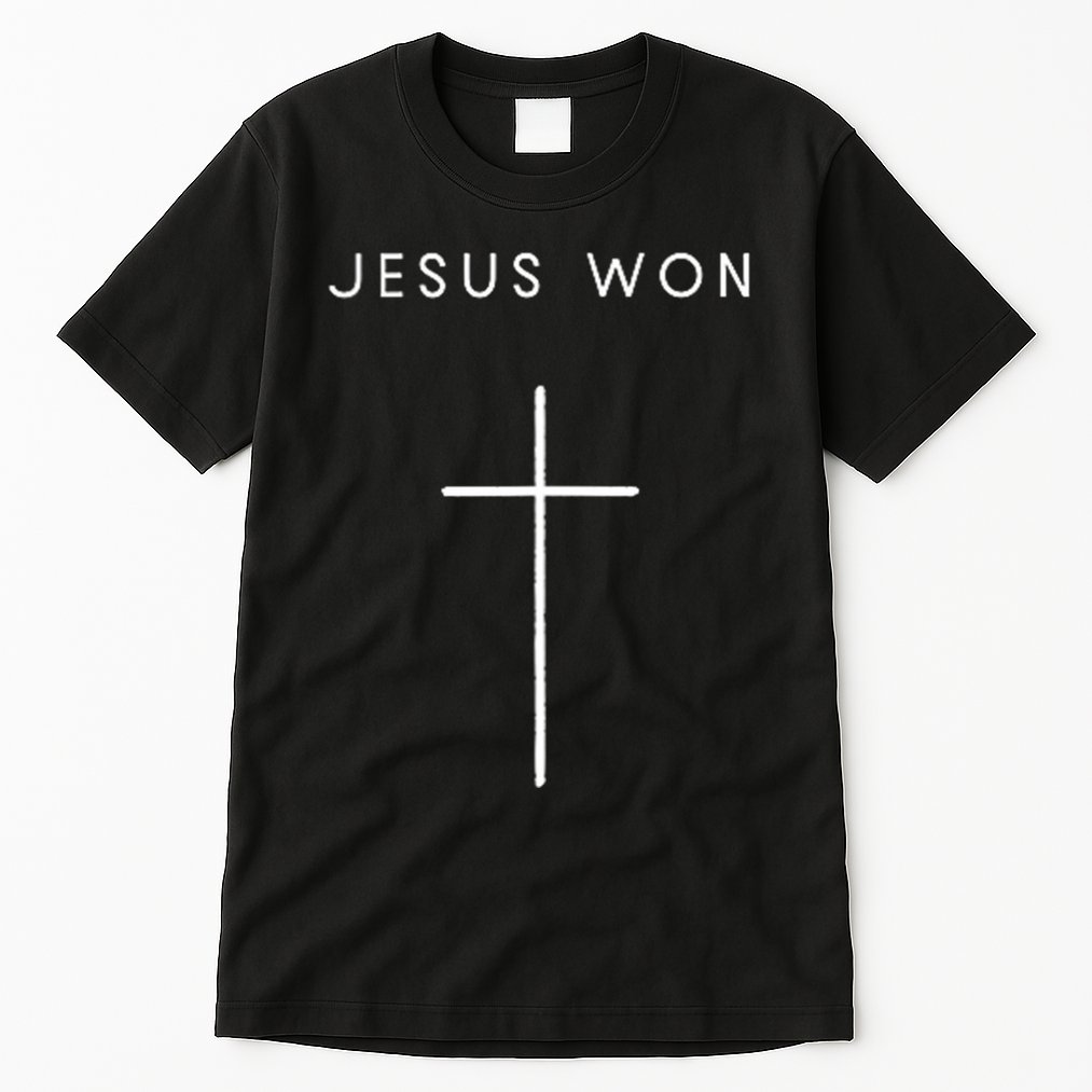 Jesus Won Cross Minimalist Christian Religious Tall T-Shirt