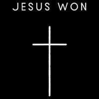 Jesus Won Cross Minimalist Christian Religious Drawstring Bag